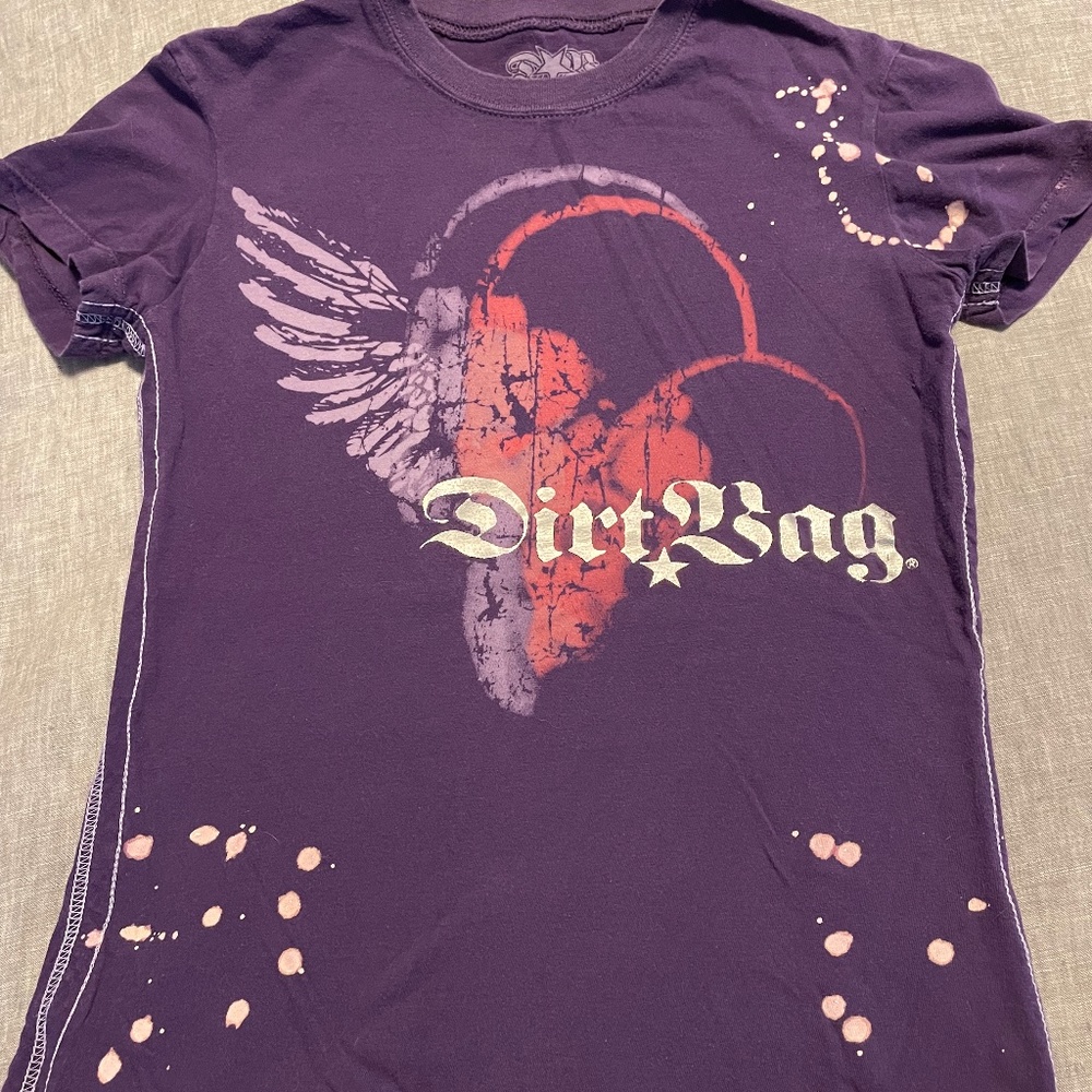 Vintage 90's Dirtbag Clothing Women's Tee Size Small